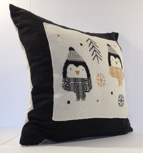 Happy Penguin Pillow Cover