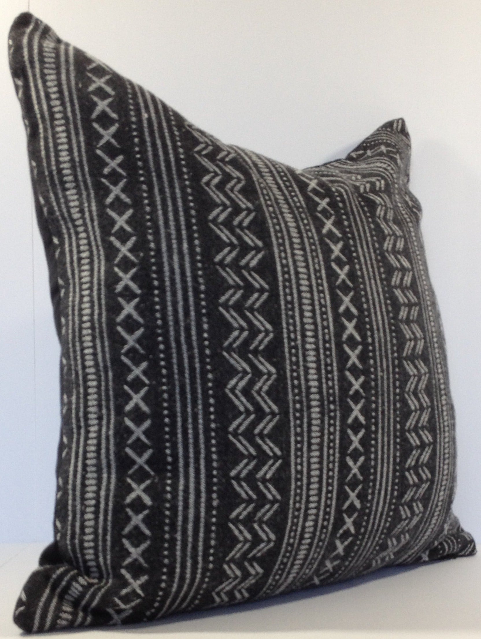 Matte Black Jaccard Pillow Cover