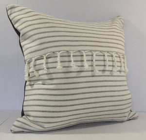 Mediterranean Summer Pillow Cover with Fringe